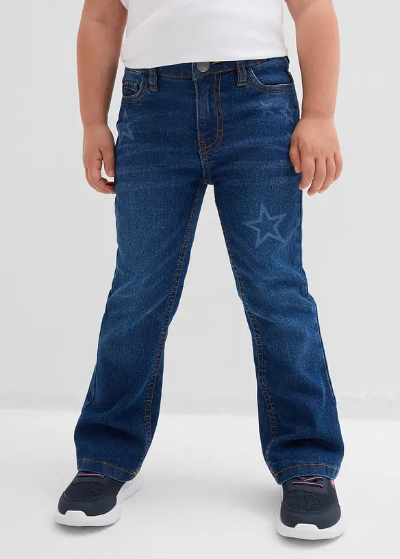 Jeans bootcut termici, vita media, bonprix