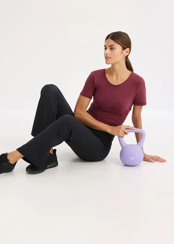 Pantaloni sportivi termici a gamba dritta in tessuto morbido, bonprix