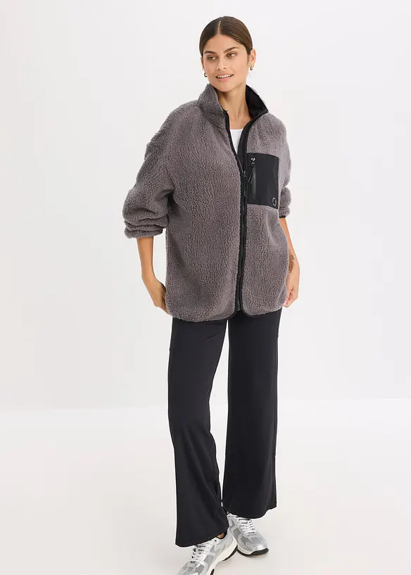 Giacca sportiva in pile tecnico, oversize, bonprix