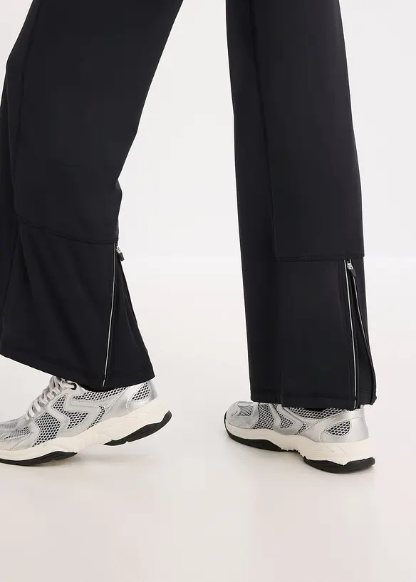 Pantaloni sportivi comodi con larghezza gamba regolabile, bonprix