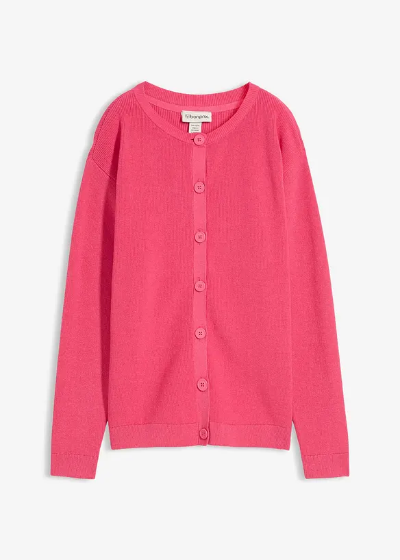 Cardigan girocollo in filato fine, bonprix