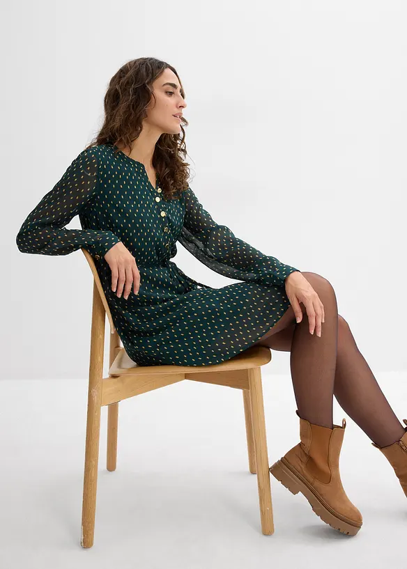 Abito prémaman / da allattamento 2 in 1 in chiffon, bonprix