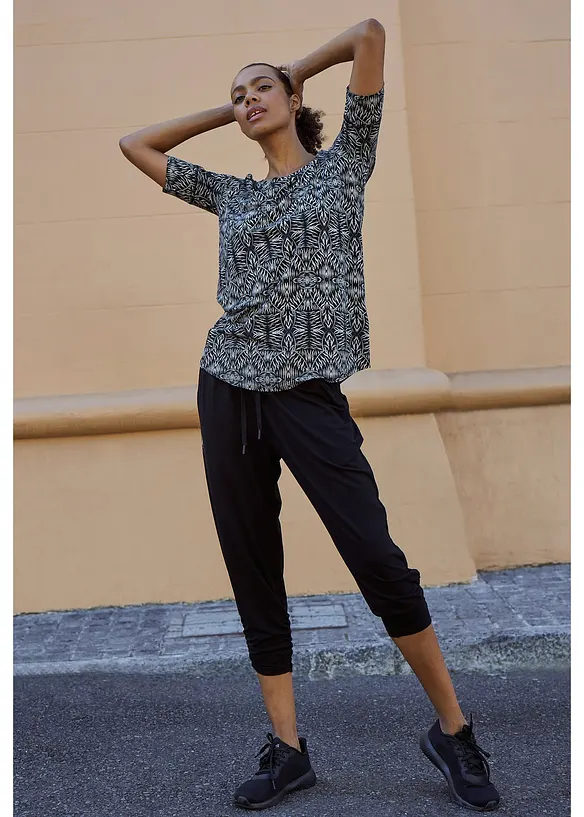 Pantaloni alla turca con fondo arricciato, bonprix