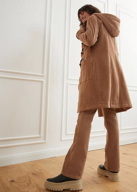 Montgomery in velluto a coste foderato, bonprix