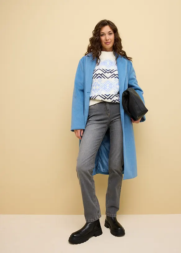 Jeans elasticizzati straight, vita media, bonprix