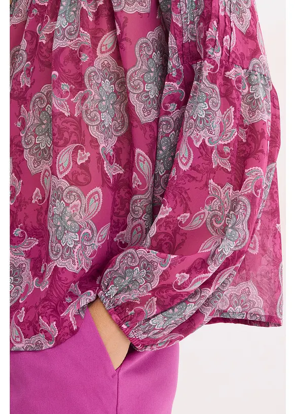 Tunica di chiffon con fantasia paisley, bonprix