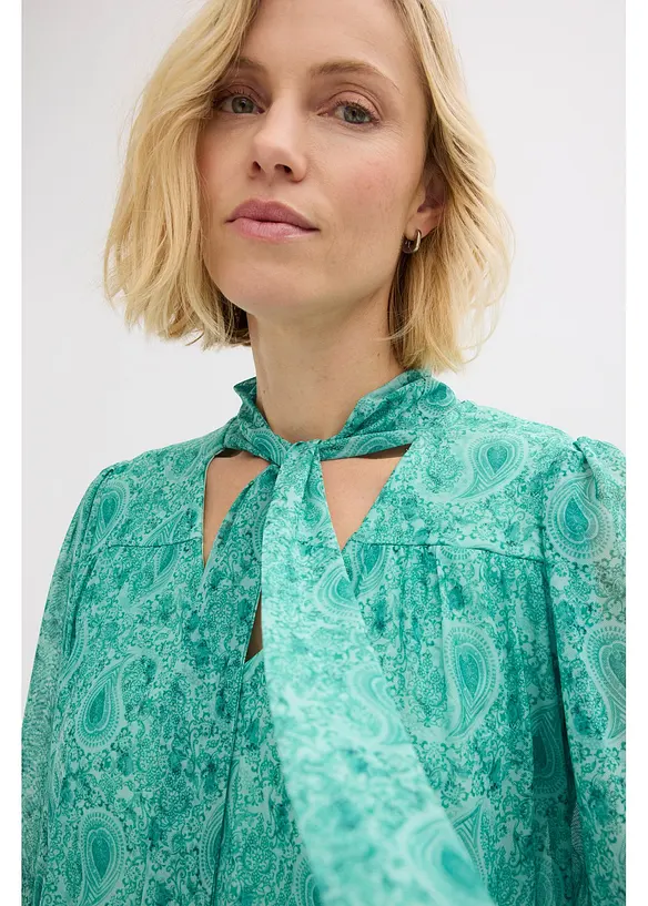 Maglia a maniche lunghe in mesh delicato, bonprix