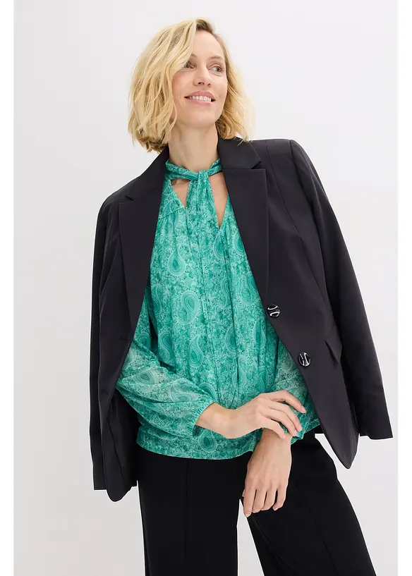 Maglia a maniche lunghe in mesh delicato, bonprix