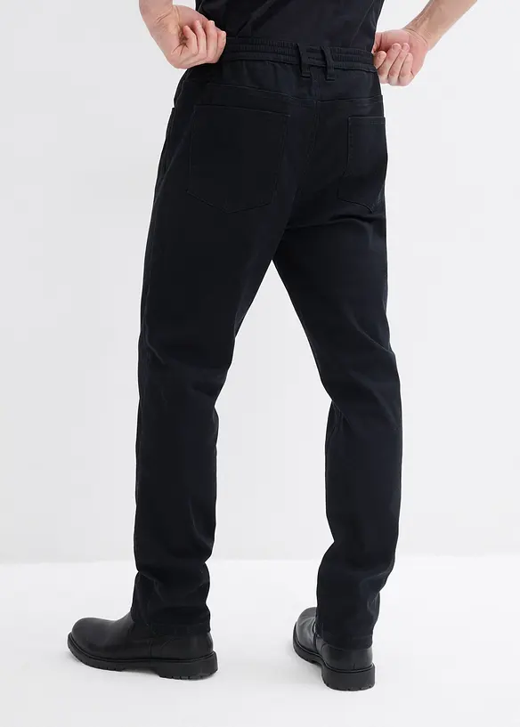 Pantaloni con elastico in vita straight, regular fit, bonprix