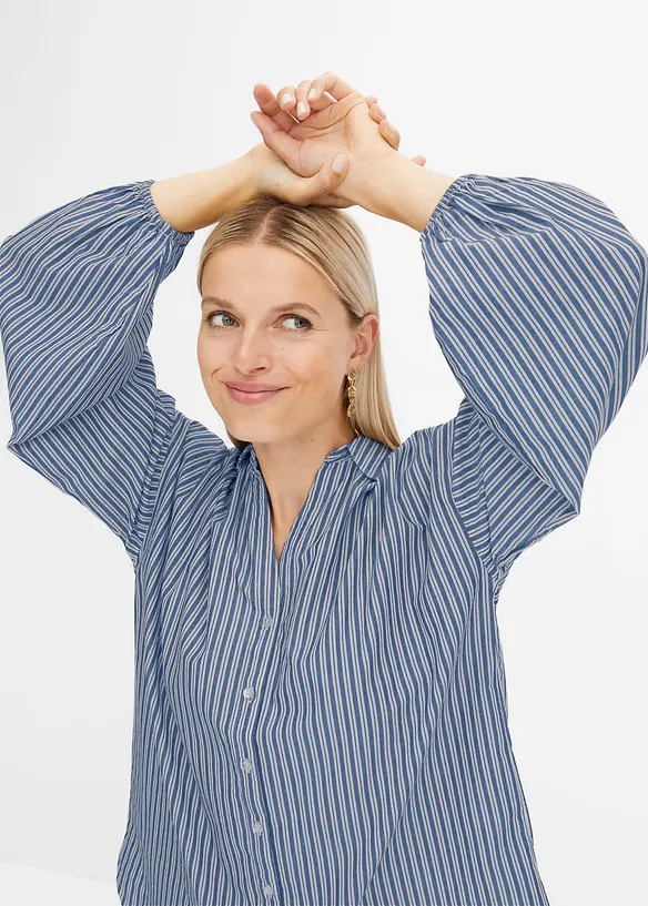 Camicia lunga oversize in puro cotone, bonprix