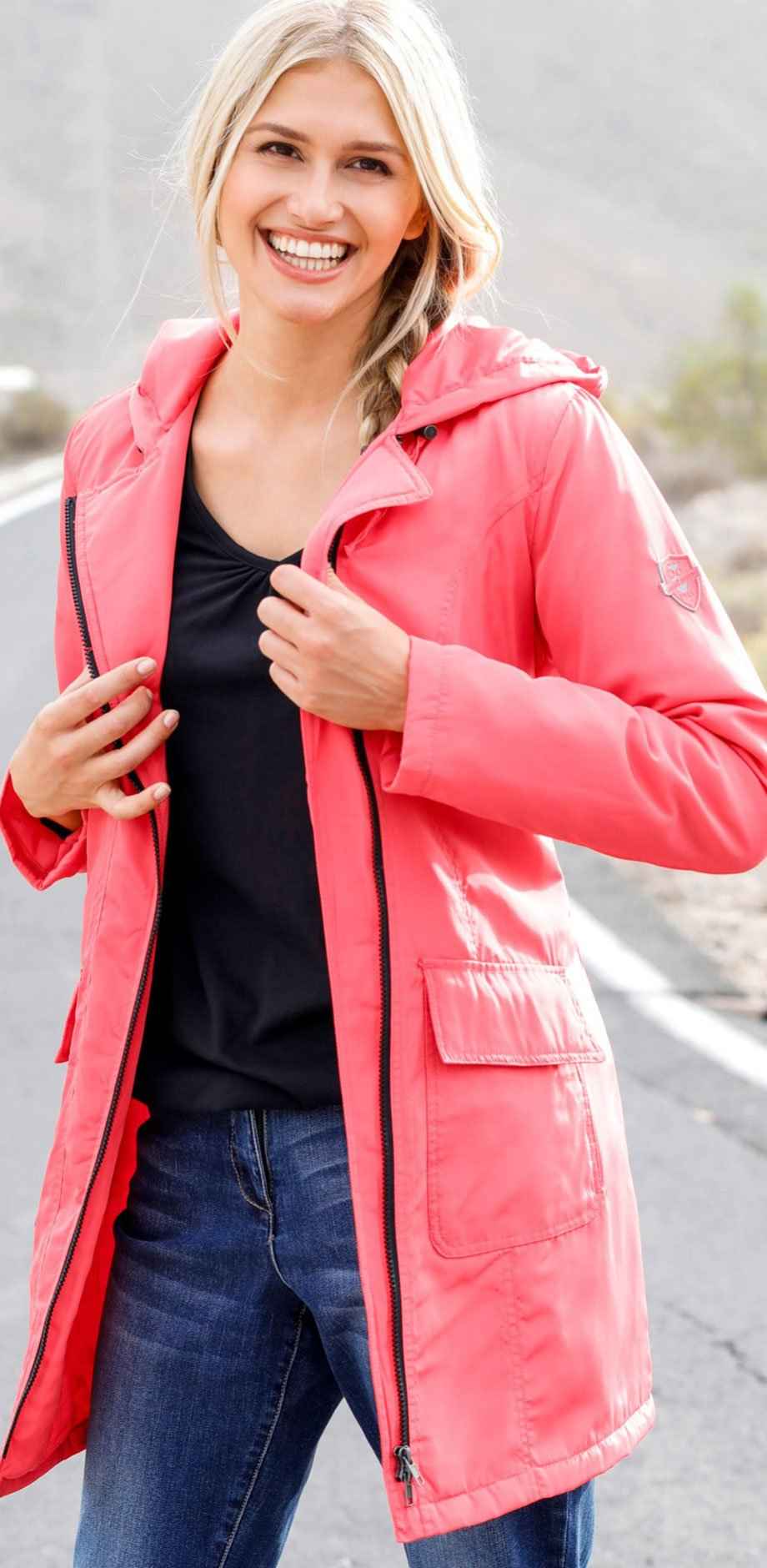 Donna Parka imbottito leggero Fucsia chiaro