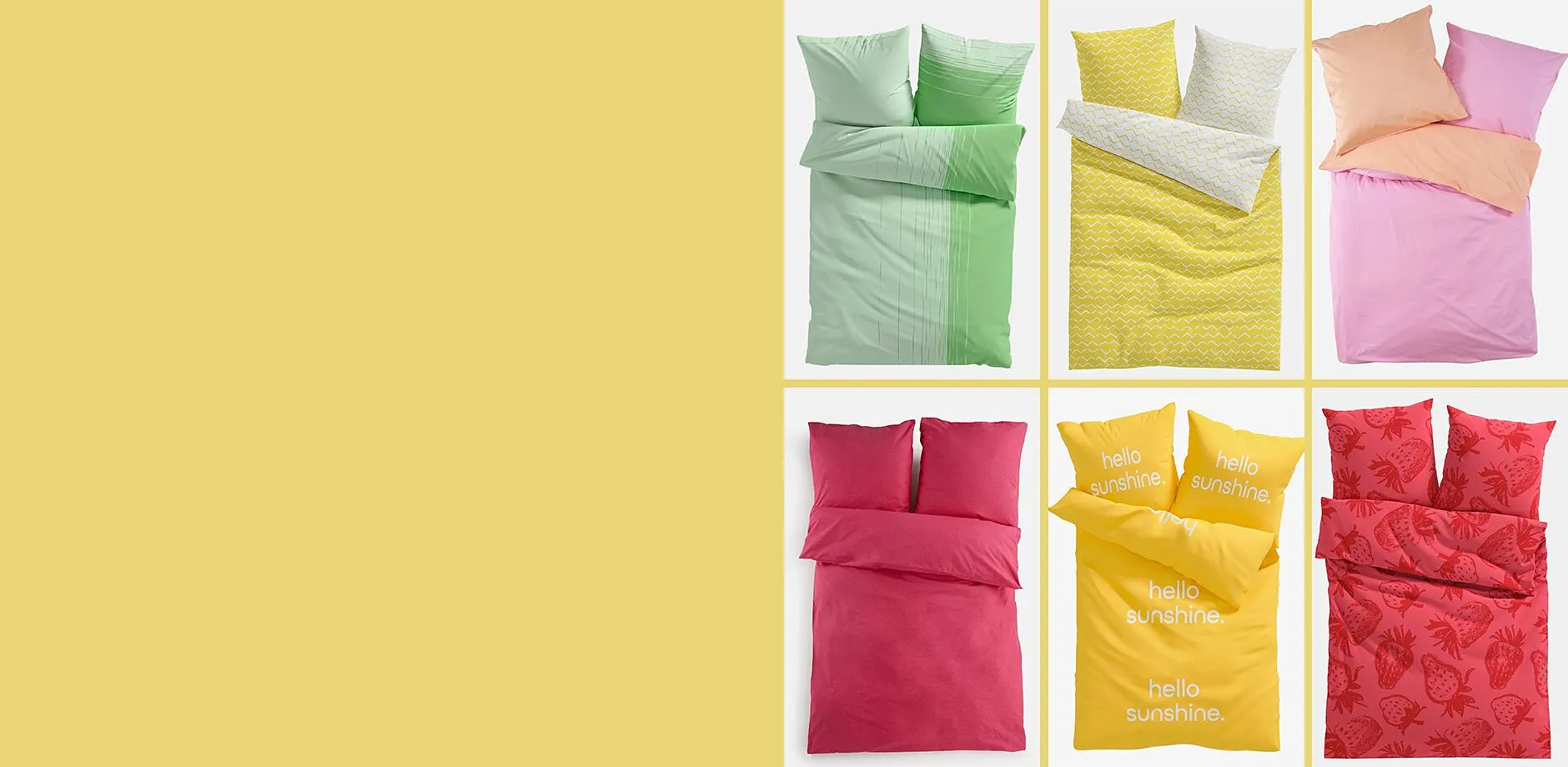 Biancheria da letto dai colori vivaci