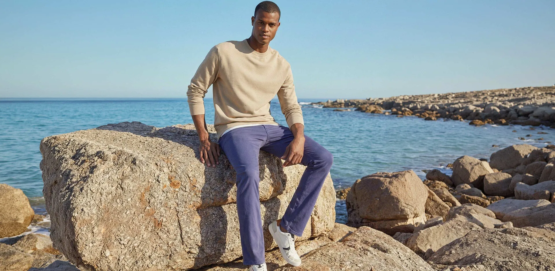 Uomo - Felpa - Grigio pietra