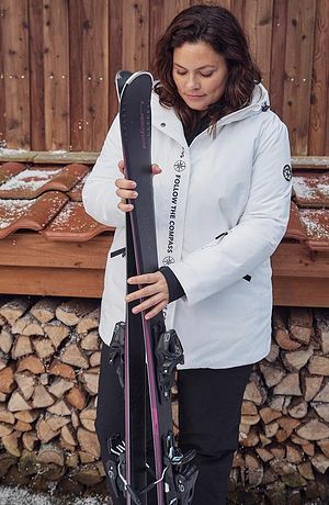 Donna - Giacca tecnica da sci, impermeabile - Bianco