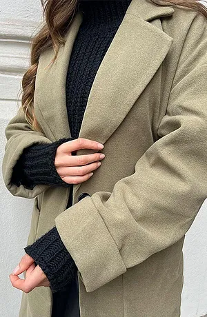 Donna - Maglia elasticizzata a collo alto e a maniche lunghe - Nero