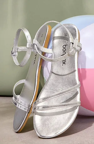 Donna - Sandali - Argento metallizzato