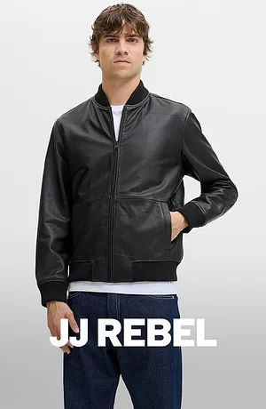 Uomo - Giacca in pelle JJ REBEL - Nero