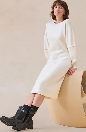 Donna - Abito in maglia Milano - Bianco perla
