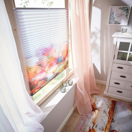 Casa & Giardino - Tenda plissettata con stampa floreale - Multicolore