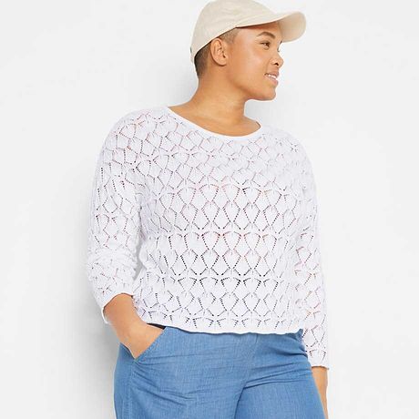 Ma'ry'ya maglione boxy blu navy – Maglia sottile da donna