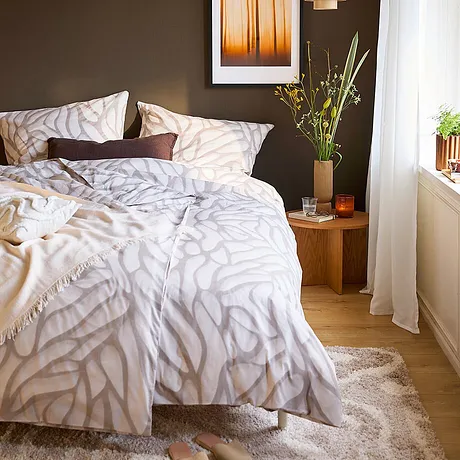 Casa & Giardino - Biancheria da letto in fantasia organica - Marroncino / beige