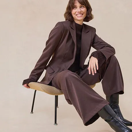 Donna - Blazer - Marrone scuro