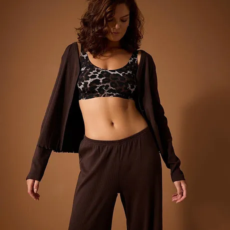 Donna - Bralette imbottita senza cuciture Feel Comfort - Leopardato