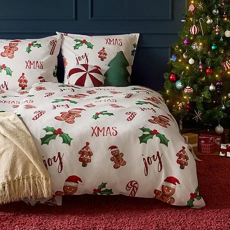 Casa - Biancheria da letto con biscotti pan di zenzero - Bianco / multicolore