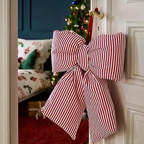 Casa - Decorazione da appendere a forma di fiocco - Rosso / bianco