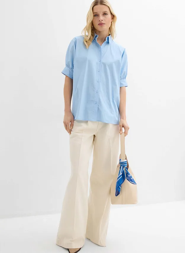 Donna - Camicetta oversize - Azzurro