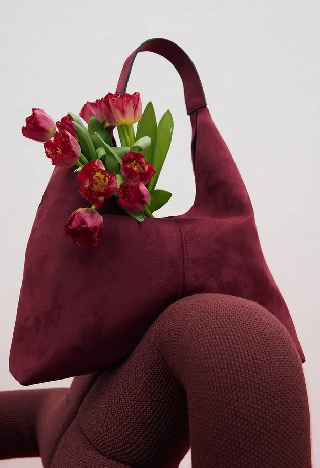 Donna - Borsa shopper - Rosso rubino