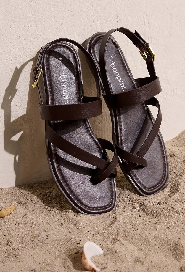 Donna - Sandali infradito - Marrone scuro