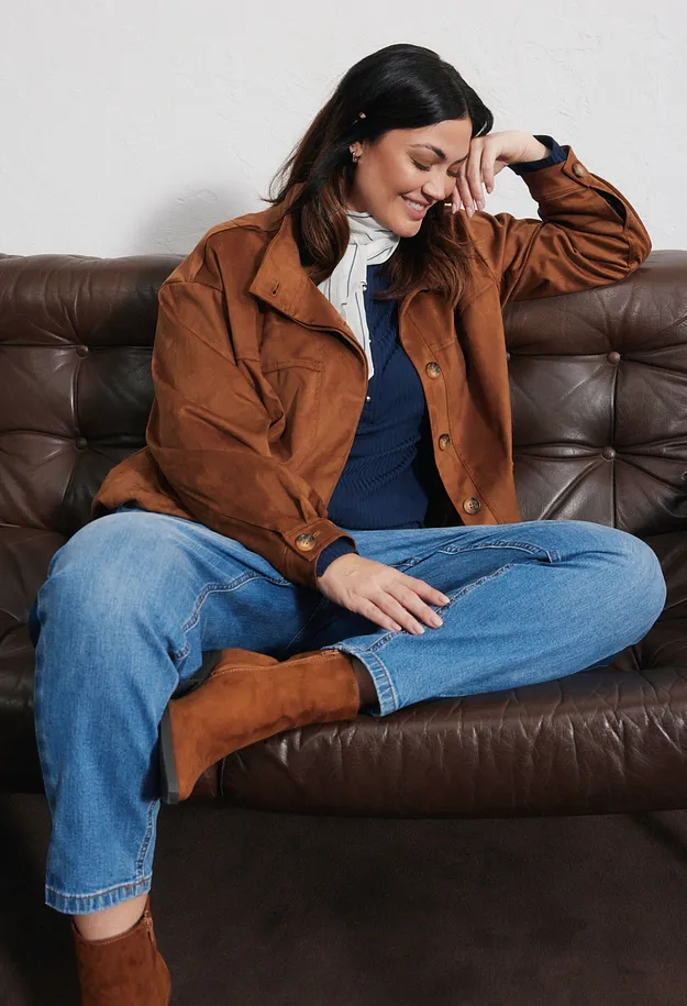 Donna - Bomber in similpelle - Marrone caramello