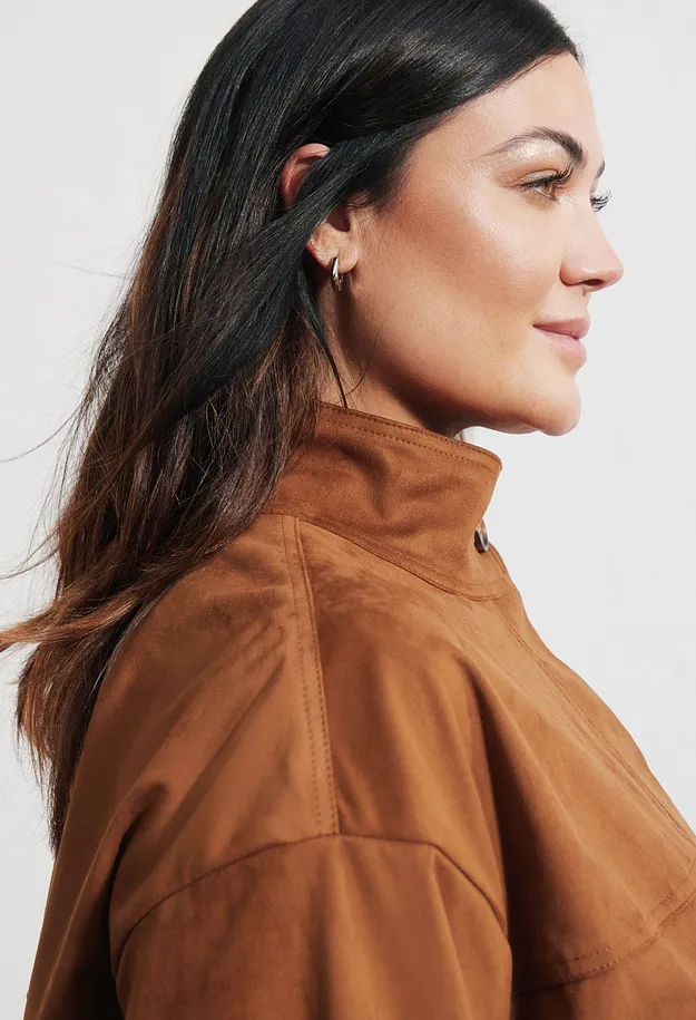 Donna - Bomber in similpelle - Marrone caramello