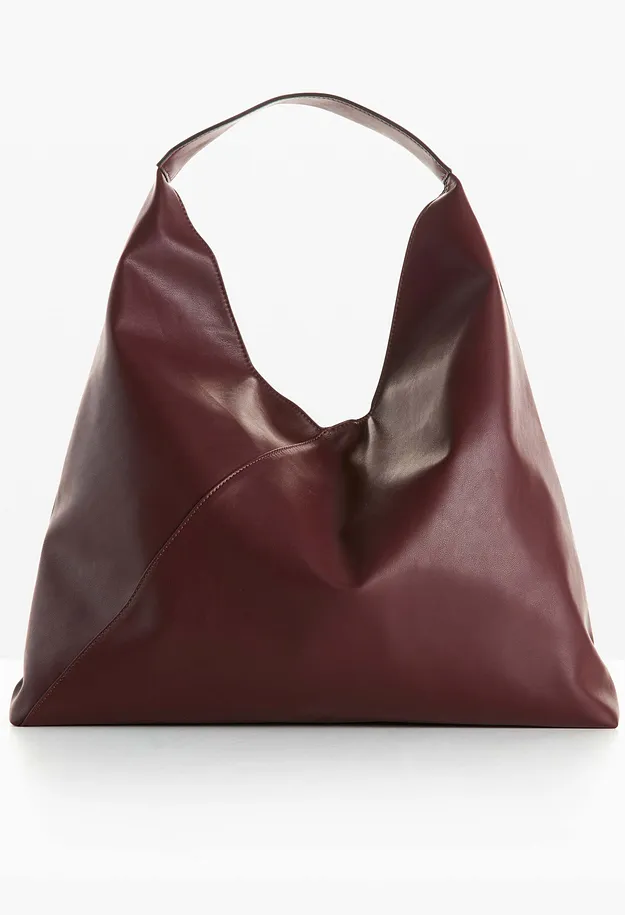 Donna - Borsa shopper XXL morbida - Bordeaux