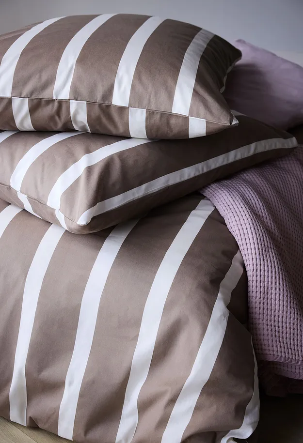 Casa - Biancheria da letto in linone - Marrone / beige