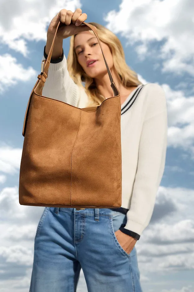 Donna - Borsa a sacco con dettaglio a fibbia - marrone