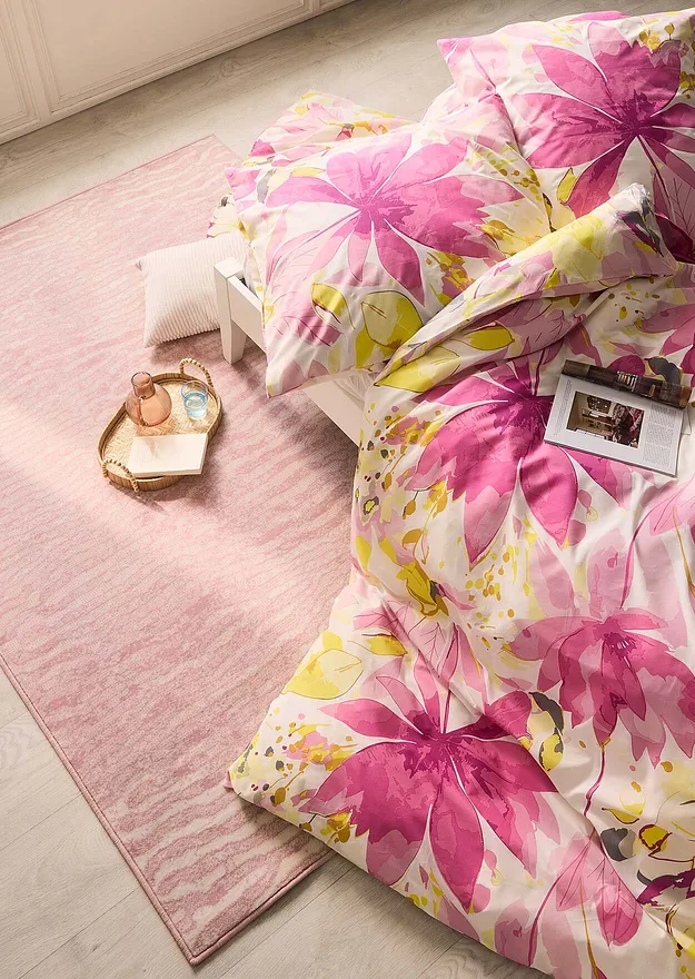 Casa - Biancheria da letto in misto cotone - Rosa / giallo