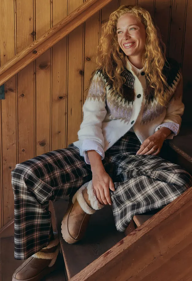 Donna - Cardigan norvegese - Bianco panna