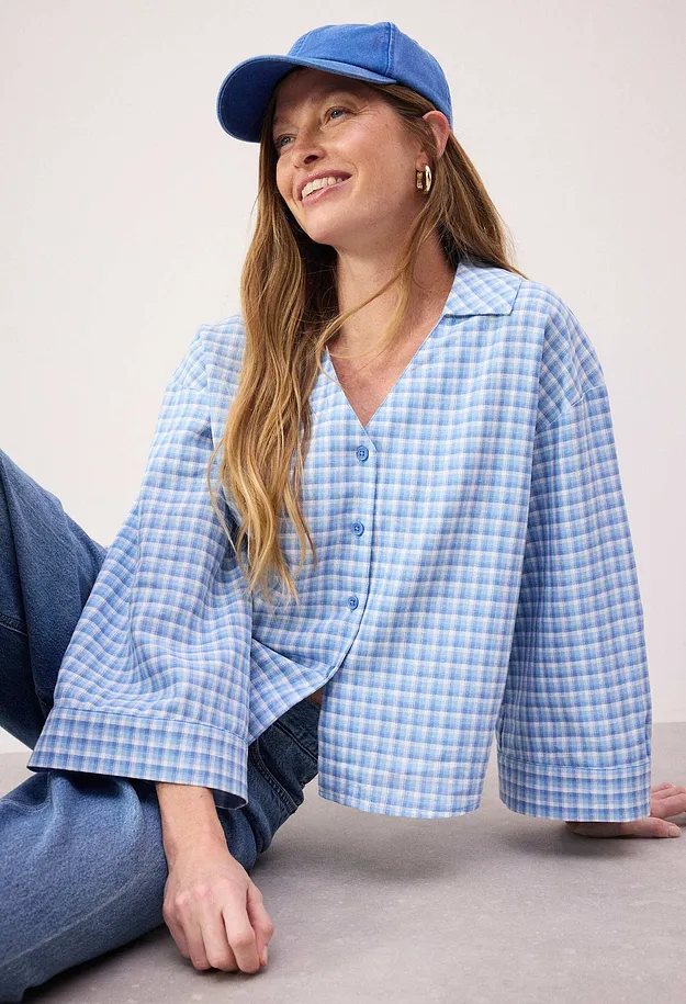 Donna - Cappello con visiera in cotone - Blu