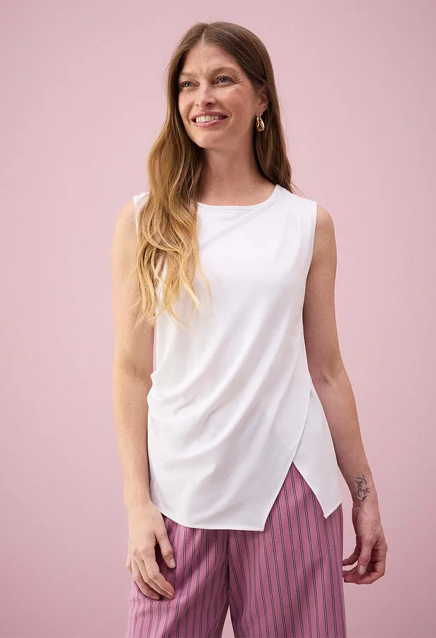 Donna - Top asimmetrico - Bianco