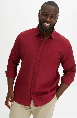 Camicia a maniche lunghe con taschino sul petto