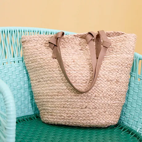 Di tendenza - Borsa di paglia - Colore naturale