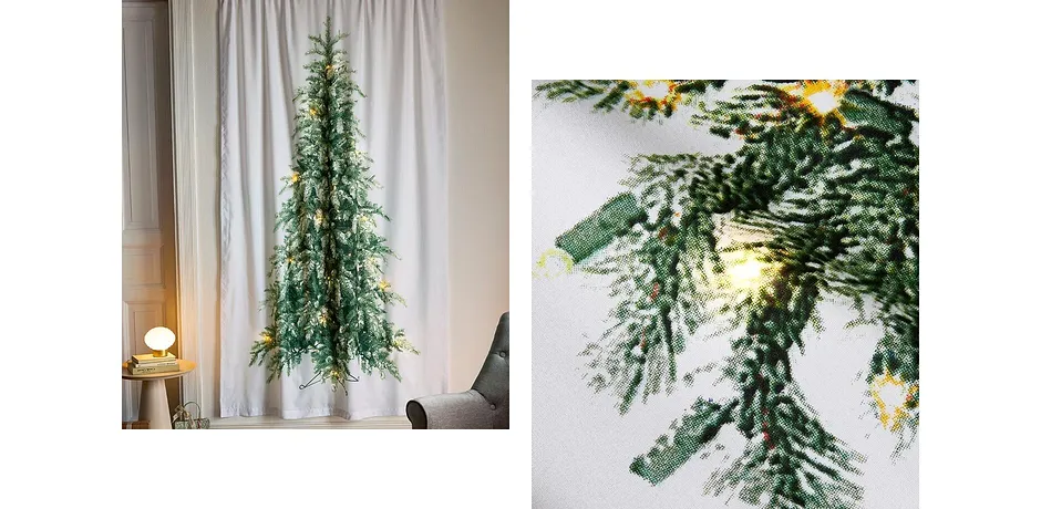 Casa - Tenda LED con albero di Natale (pacco da 1) - Bianco / verde