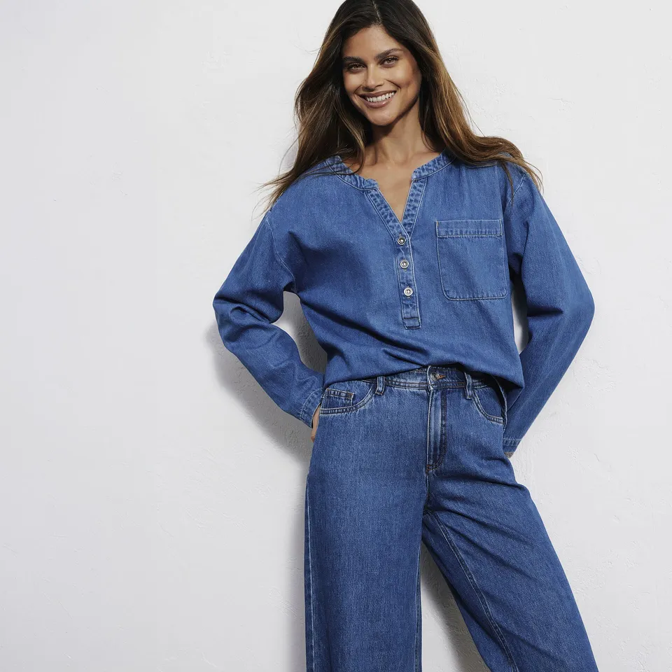 Di tendenza - Blusa in jeans - Blu denim used
