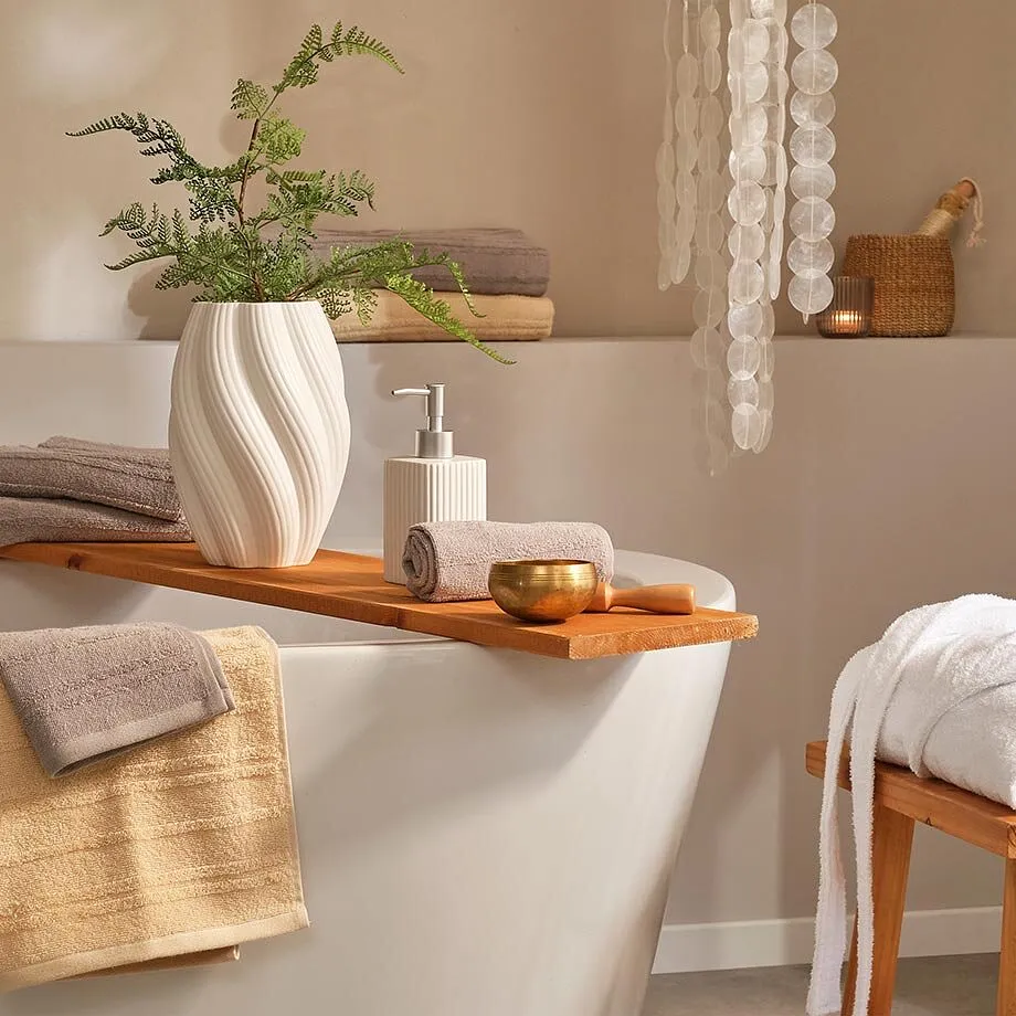 Oasi di benessere in bagno.