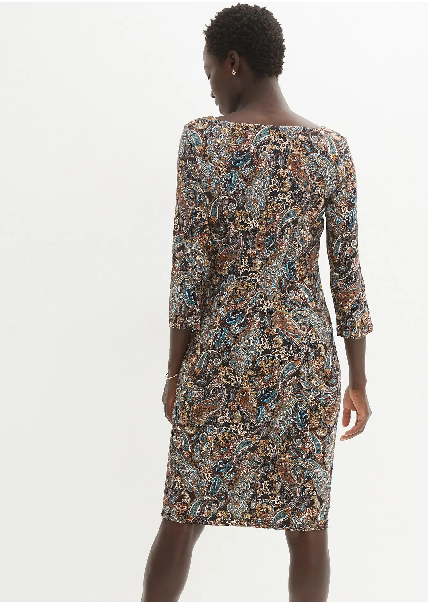 Abito in maglina con fantasia paisley, bonprix