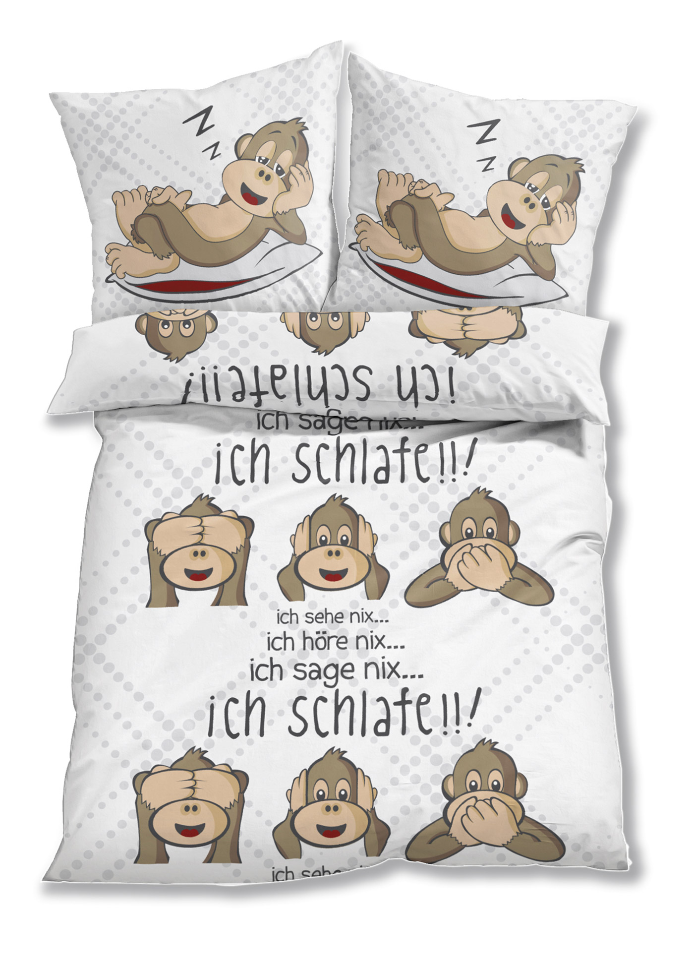 Biancheria da letto con scimmiette (Bianco) - bpc living bonprix collection
