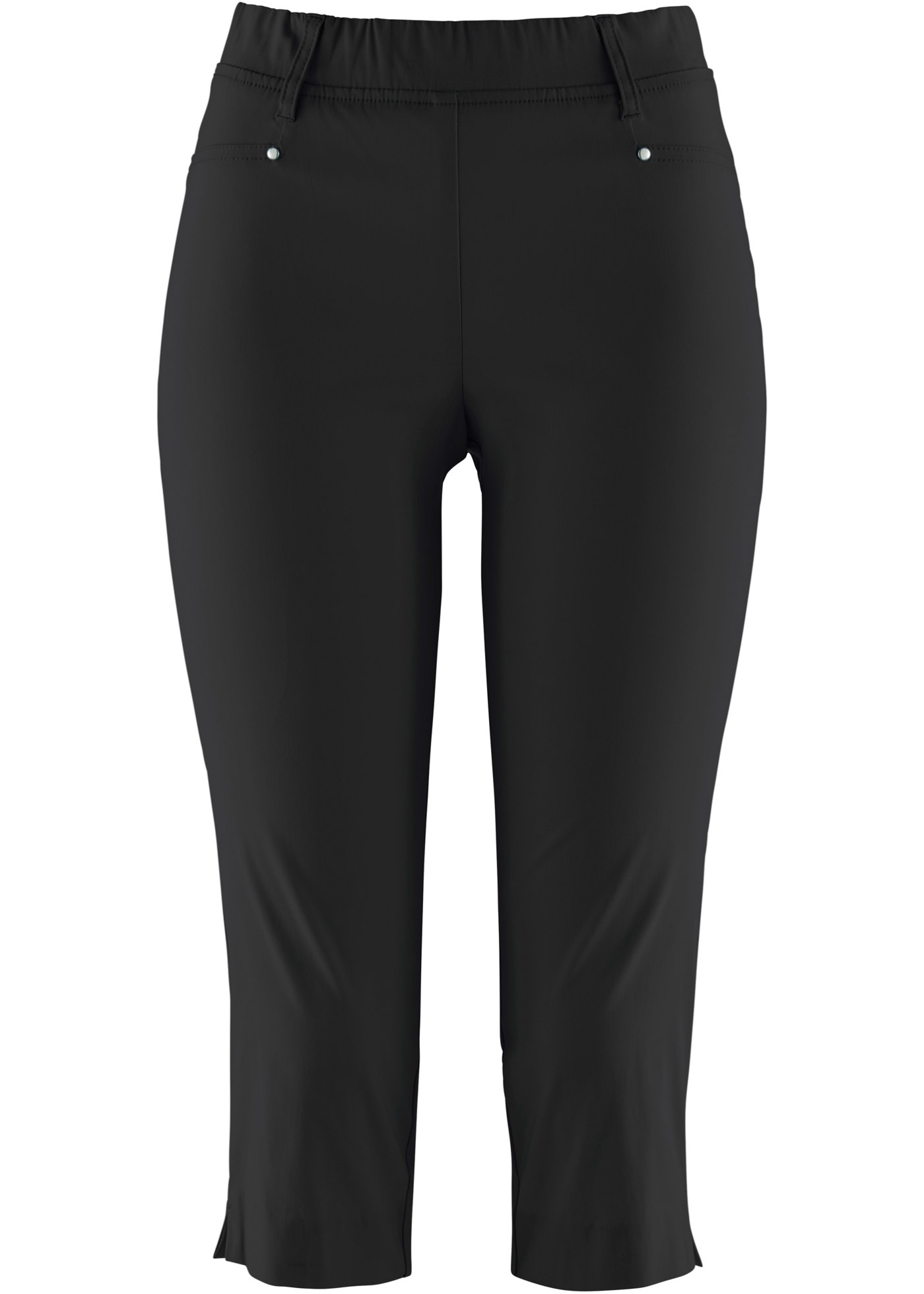 Pantaloni capri elasticizzati con elastico (Nero) - bpc selection