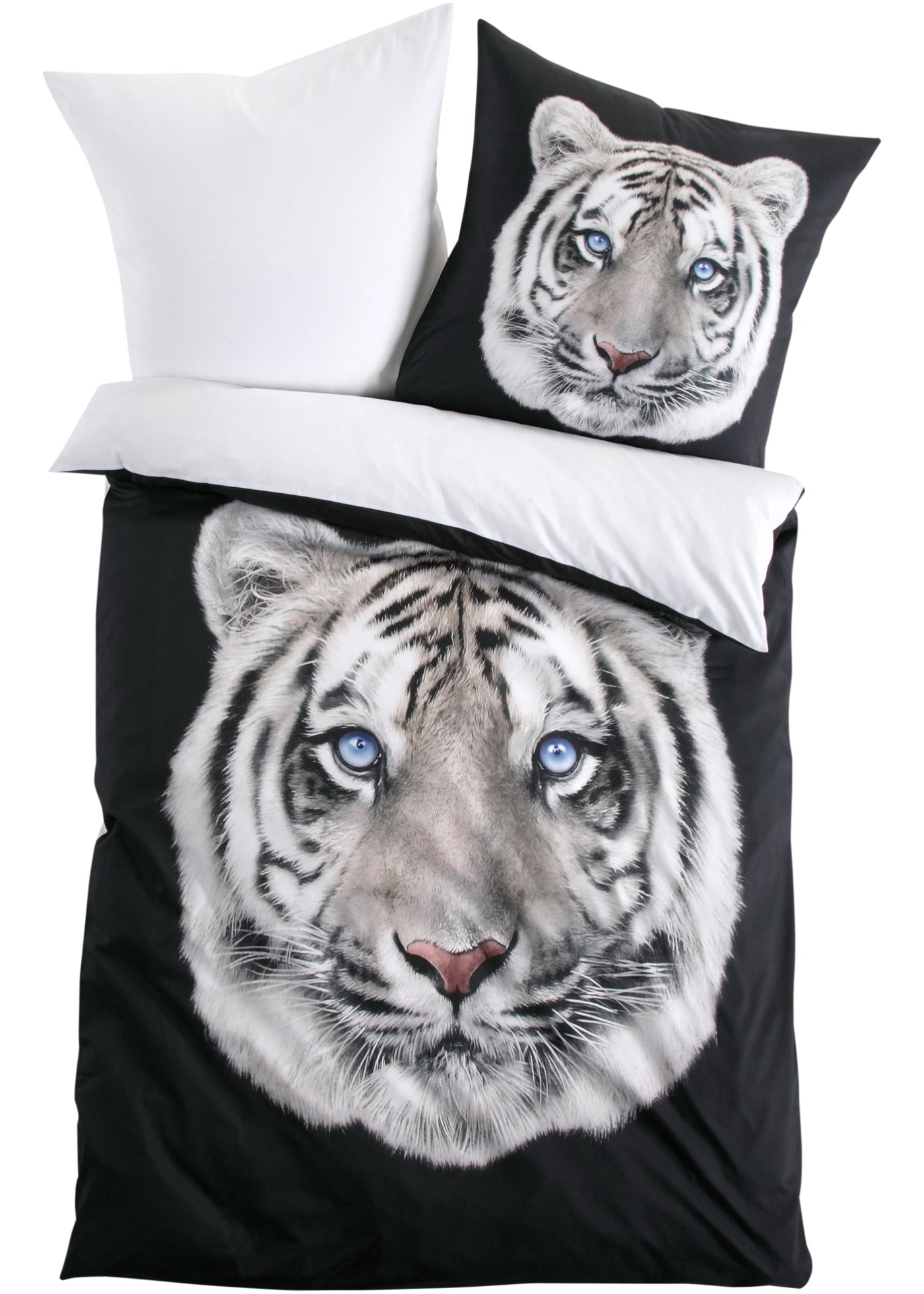 Biancheria da letto double-face con tigre (Nero) - bpc living bonprix collection